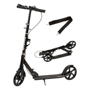 Skládací černá koloběžka s držákem na láhev, Multi__G-116