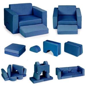 Modré dětské modulární křeslo, Multi__TMSRT-13-NB