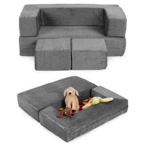 Šedá dětská modulární pohovka, Multi__TMSRT-16-GY