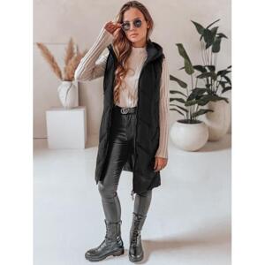 Černá dlouhá dámská vesta TY5096, ty5096-XXL XXL