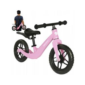 Růžové dětské odrážedlo s ramenním popruhem, MX__5900779956315