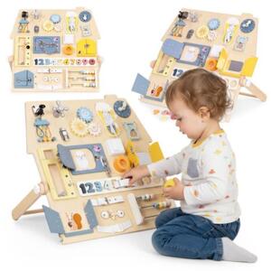 Velká dřevěná senzorická manipulační deska pro děti, Multi__2557
