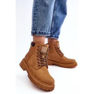 Hnědé oteplené workery pro dámy v akci, 22BT35-5217 CAMEL__28336-36 36