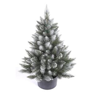 Hustý zasněžený stromek diamantový smrk v květináči - 80 cm, POL__SWDWD80 L
