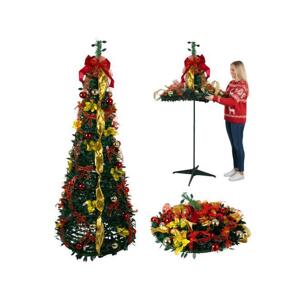 Skládací vánoční stromek s ozdobami - 1,8m, MX__5900779961036