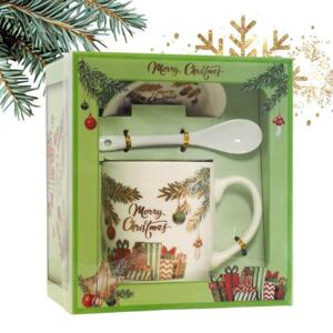 Vánoční hrnek s podšálkem a lžičkou, KB16WZ2