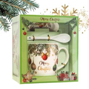 Vánoční hrnek s podšálkem a lžičkou, KB16WZ3