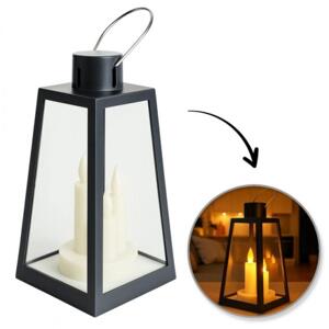 Ozdobná LED lucerna s imitací svíček 11 x 22 cm, LAMP55