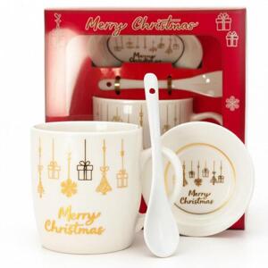 Vánoční hrnek s podšálkem a lžičkou - 350 ml, KB33WZ1