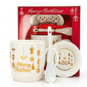 Vánoční hrnek s podšálkem a lžičkou - 350 ml, KB33WZ3