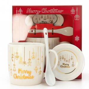 Vánoční hrnek s podšálkem a lžičkou - 350 ml, KB33WZ4