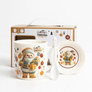 Vánoční hrnek s podšálkem a lžičkou - 350 ml, KB34WZ1