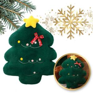 Sametový polštář ve tvaru vánočního stromku - 45 cm, PDS13