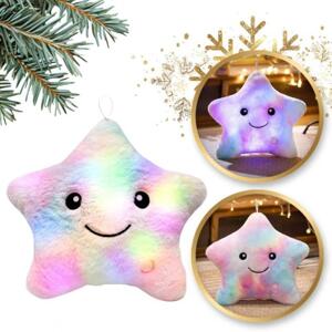 Růžový sametový polštář ve tvaru hvězdy - 40x35 cm, PDS20