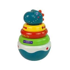 Lean Toys Chrastítko Drak s barevnými kroužky