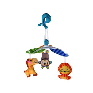 Lean Toys Dětský kolotoč nad postýlku s klipem a zvířátky