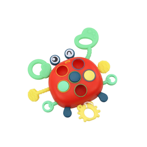 Lean Toys Interaktivní vzdělávací senzorická hračka Krab pro děti kousátko
