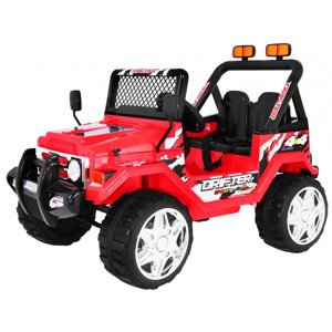 Elektrické autíčko Jeep Raptor, EVA kola, 2.4GHz červené