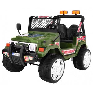 Elektrické autíčko Jeep Raptor, EVA kola, 2.4GHz zelené