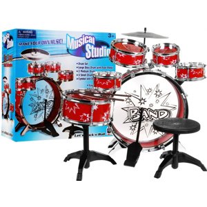Bohui Toys Dětská bicí souprava – bubny pro kluky červená