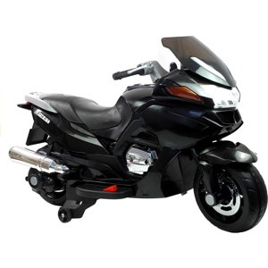 Elektrická cestovní motorka Policie černá