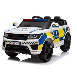 Elektrické autíčko Land Rover policie bílé