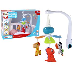 Lean Toys Bateriový kolotoč do postýlky, univerzální klipy modrý