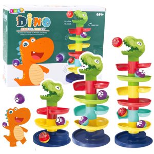 Lean Toys Dinosauří kuličková věž zelená