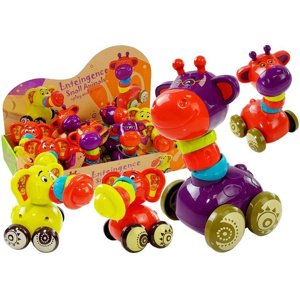 Lean Toys Zvířata na kolečkách Žirafa Slon