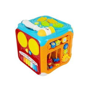 Lean Toys Interaktivní multifunkční kostka pro nejmenší