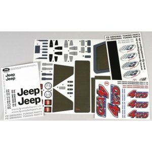 Nálepky pro karoserii Jeepu 4WD, sada Náhradní díly IQ models