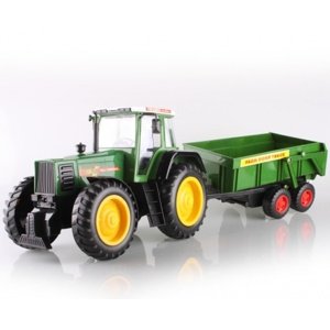 (OUTLET 17038) RC traktor s přívěsem - jen zatáčí + AKU navíc  IQ models