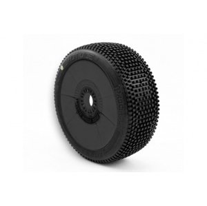 HOT DICE V2 BUGGY C1 (SUPER SOFT) nalepené gumy, černé disky, 2 ks. Příslušenství auta IQ models