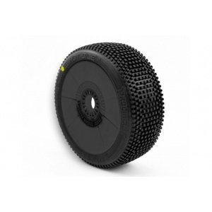 HOT DICE V2 BUGGY C2 (SOFT) nalepené gumy, černé disky, 2 ks. Příslušenství auta IQ models