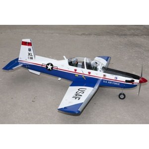 T-6A Texan II 1,6m (Zatahovací podvozek) Modrá/Bílá Modely letadel IQ models