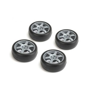 CARTEN nalepené slick gumy 26mm na stříbrných 6 papr. diskách, 0mm OFFset, 4 ks. Příslušenství auta IQ models