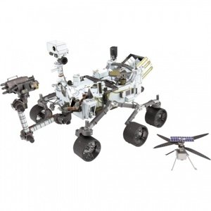 Metal Earth Luxusní ocelová stavebnice Mars Rover Perseverance & Ingenuity Helicopter Autodráhy a stavebnice IQ models