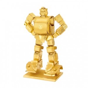 Metal Earth Luxusní ocelová stavebnice  Transformers Bumblebee zlatý Autodráhy a stavebnice IQ models