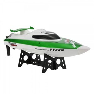 FT009-  RC závodní člun- zelená- Zánovní, plně funkční, kompletní balení, outlet RC lodě IQ models