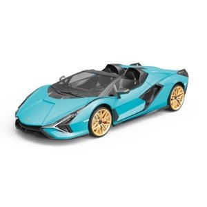 RE.EL Toys RC auto Lamborghini Sian 1:12 modrá metalíza, proporcionální RTR LED 2,4Ghz RC auta, traktory, bagry IQ models