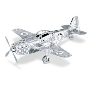 Metal Earth Luxusní ocelová stavebnice Mustang P-51 Autodráhy a stavebnice IQ models