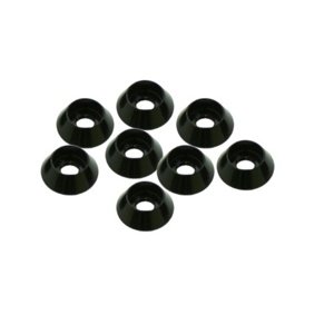 3 mm hliníkové kuželové podložky černé, 8 ks. Příslušenství auta IQ models