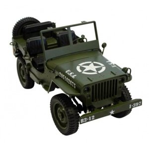 Jeep Willys 1:12 plně proporcionální, 4x4, zelený  IQ models