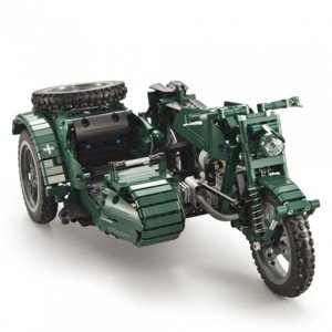 RC motorka se sajdkárou - CADA bricks (629 dílků) RC Stavebnice IQ models