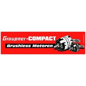 Banner reklamní " GRAUPNER COMPACT Brushless motory" 3400x960mm Propagace IQ models