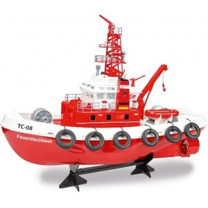 Carson RC hasičská loď Feuerlöschboot TC-08 s funkčním vodním dělem RC lodě a ponorky IQ models