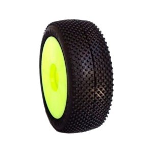 1/8 TERMINATOR COMPETITION OFF ROAD gumy nalepené gumy, SOFT směs, žluté disky, 2ks. Kola IQ models