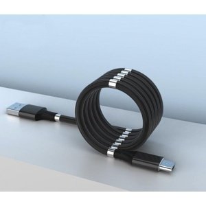 Magnetický samonavíjecí USB nabíjecí kabel (Micro USB) (90 cm) PC a GSM příslušenství IQ models