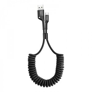 Baseus Spring-loaded USB-C cable 1m 2A (Black) PC a GSM příslušenství IQ models