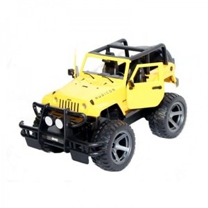 Siva RC Jeep Wrangler 1:14 žlutá, dálkově otevírané dveře RC auta, traktory, bagry IQ models